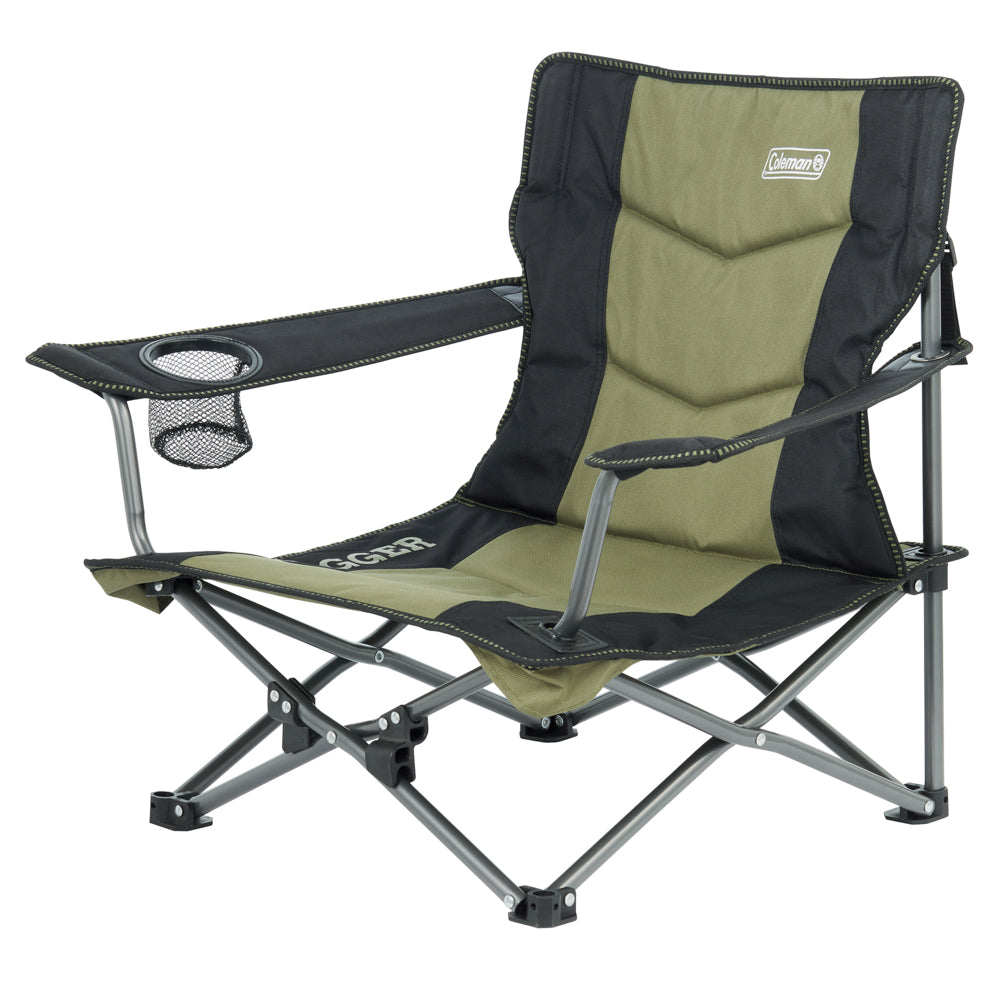 Coleman™ Quad Fold Event Swagger Chair, Extra Wide, Drink Holder, Carry Bag with Handle