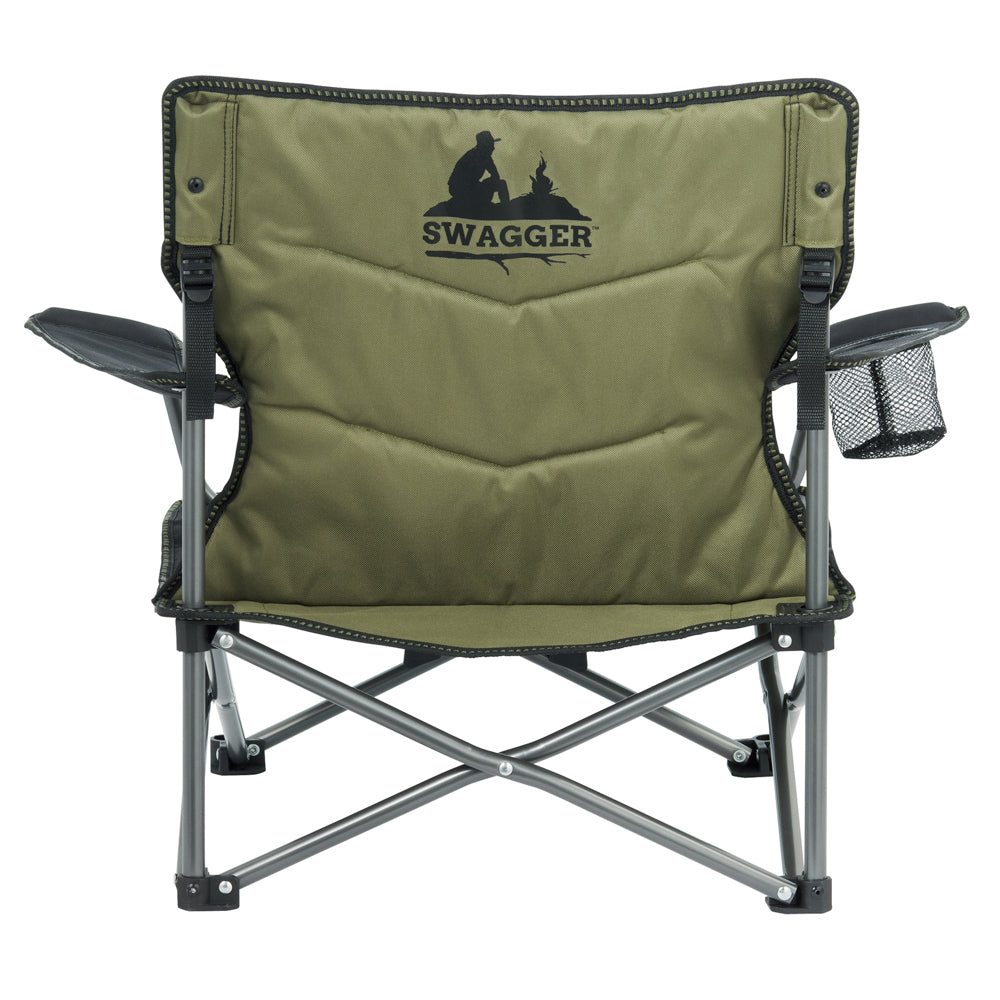 Coleman™ Quad Fold Event Swagger Chair, Extra Wide, Drink Holder, Carry Bag with Handle