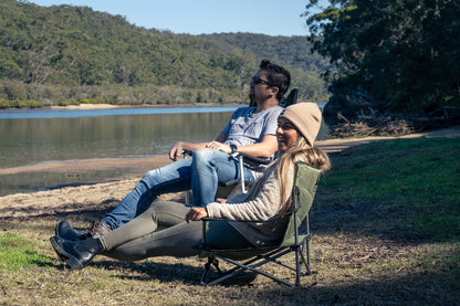 Coleman™ Quad Fold Event Swagger Chair, Extra Wide, Drink Holder, Carry Bag with Handle